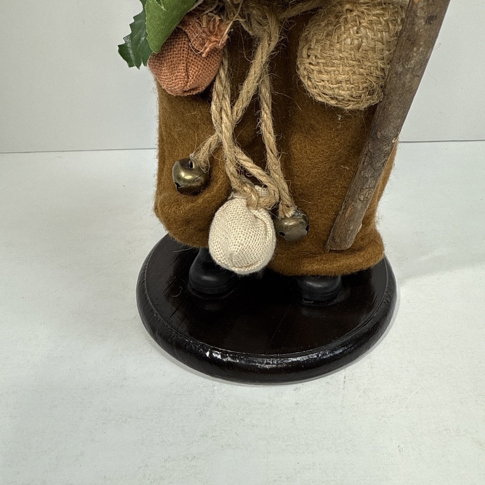 Bronson Woodland‎ Folk Art Father Christmas Vintage Rustic Primitive Wood Base - Picture 4 of 12